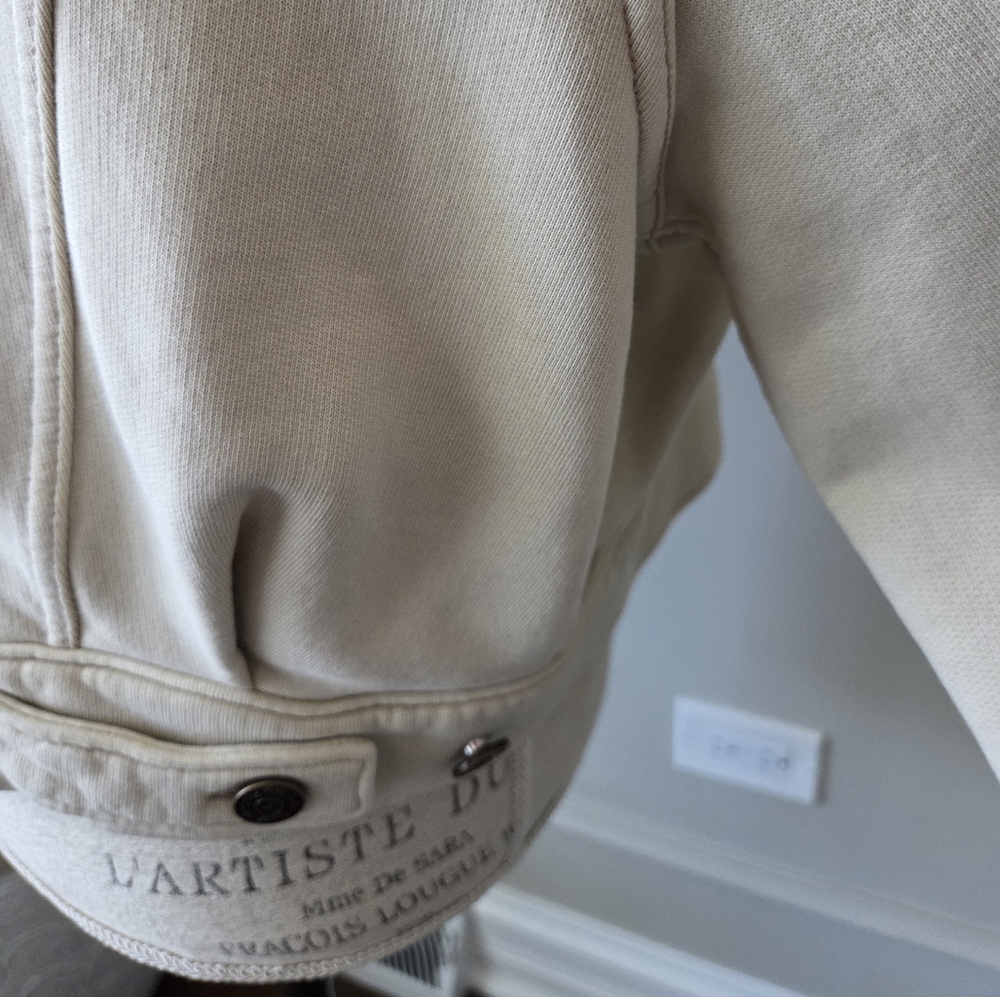 Free People Dreamers Cropped Knit Jacket with Two Breast Pockets Sz.M - Picture 4 of 15